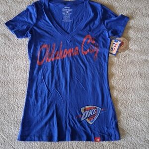 New Okc Thunder Blue Women's Short Sleeve Tee